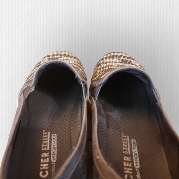 Sketchers Street Slip on  Glamour  Gray Sneaker Women's  Size 7.5 Air-Cooled Mem - Picture 5 of 11